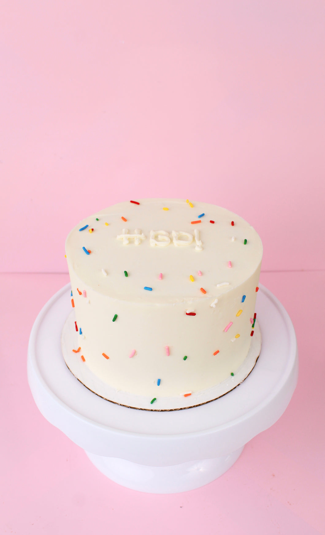 Sprinkle Birthday Cake (white)